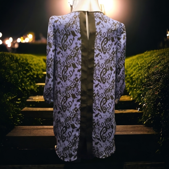 AB STUDIO | โจ๐ Lavender & Black Long Sleeve Blouse | EUC โจ size M - Picture 2 of 10